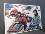 snowmobile vintage moto ski winter pic with bp mover poster