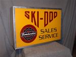 SKI DOO BOMBARDIER ROTAX DEALER 1965 V LIGHTED SIGN VINTAGE SLEDS