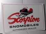 snwomobile vintage scorpion dealer poster sign