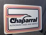 VINTAGE CHAPARRAL DEALER METAL SIGN VINTAGE SNOWMOBILE CHAPARRAL FIREBIRD METAL SIGN