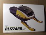 1972 blizzard ski doo 797  sled poster side skidoo snowmobile vintage