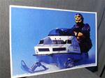 snowmobile vintage polaris tx sled racing sled poster