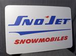 VINTAGE SNO-JET DEALER METAL SIGN  VINTAGE SNOWMOBILE THUNDER JET SNO-JET METAL SIGN
