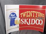 pabsts blue ribbon twenty one ski doo dealer poster sign