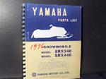 1976 yamaha srx 340 440 parts book snowmobile vintage