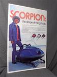 snowmobile vintage scorpion riffleman sled add poster