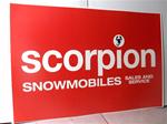 scorpion sled dealer poster sign cuyuna engine