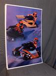 snowmobile vintage ski doo arctic cat twin track poster