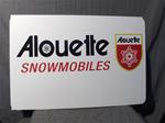 VINTAGE ALOUETTE DEALER METAL SIGN VINTAGE SNOWMOBILE ALOUETTE SUPER METAL DEALER SIGN 650 RX SACHS