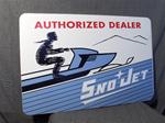 VINTAGE SNO-JET AUTHORIZED DEALER METAL SIGN VINTAGE SNOWMOBILE DEALER SNO-JET SST METAL SIGN KOHLER SACHS ENGINS SLEDS