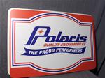 VINTAGE POLARIS PROUD METAL DEALER SIGN VINTAGE SNOWMOBILE POLARIS THE PROUD PERFORMERS METAL DEALER SIGN