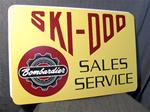 VINTAGE SKI DOO DEALER METAL SIGN 1965 VINTAGE SNOWMOBILE 1965 SKI DOO DEALER METAL SIGN ROTAX ENGINE SLEDS