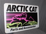 VINTAGE ARCTIC CAT PARTS & ACCESSORIES DEALER METAL SIGN VINTAGE SNOWMOBILE ARCTIC CAT PARTS DEALER METAL SIGN