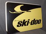 VINTAGE SKI DOO METAL DEALER SIGN VINTAGE SNOWMOBILE 1967 SKI DOO METAL DEALER SIGN ROTAX ENGINE SLEDS