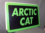 VINTAGE ARCTIC CAT DEALER METAL SIGN VINTAGE SNOWMOBILE ARCTIC CAT DEALER GREEM METAL SIGN