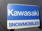 VINTAGE  KAWASAKI DEALER METAL SIGN VINTAGE SNOWMOBILE KAWASAKI DEALER METAL SIGN