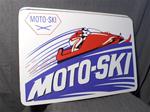 VINTAGE MOTO-SKI DEALER METAL SIGN VINTAGE SNOWMOBILE BOUCHARD MOTO-SKI DEALER METAL SIGN LA POCATIERE