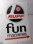 rupp dealer poster sign snowmobile vintage part