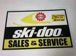 VINTAGE SKI DOO DEALER SIGN  FLUORESCENT 24 X 36 LENS 1973
