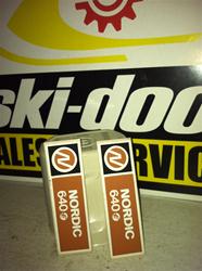 SKI DOO NORDIC  DECALS 640E ROTAX 572-1705 SNOWMOBILE VINTAGE SKIDOO NORDIC 640E DECALS BOMBARDIER ENGINE SLED TNT