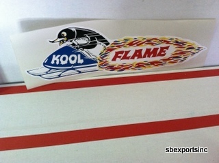 SNOWMOBILE VINTAGE COOL FLAME DECAL