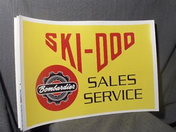 snowmobile vintage ski doo 1965 dealer poster sign rotax