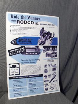 snowmobile vintage arctic cat rodco panther sled poster