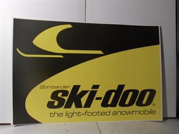 snowmobile vintage ski doo sled dealer rotax poster 1968 sign