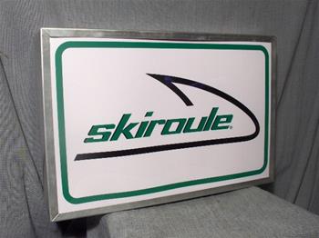 snowmobile vintage skiroule back lighted sign