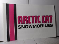 arctic cat pink stripe sled dealer poster sign