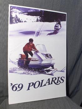 snowmobile vintage polaris 69 winter sled pic poster