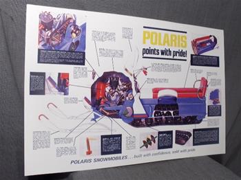snowmobile vintage polaris tech sled poster
