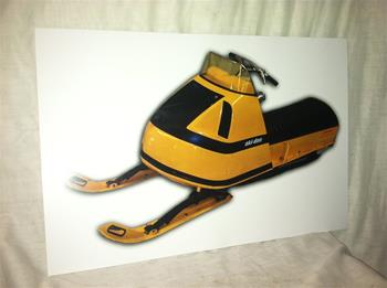 SNOWMOBILE VINTAGE SKI DOO 1970 BLIZZARD BUBBLE NOSE 12X18 POSTER ROTAX BOMBARDIER OLYMPIC