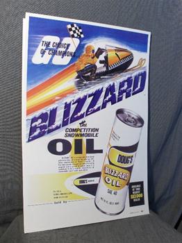 snowmobile vintage skk doo blizzard oil sled rotax poster