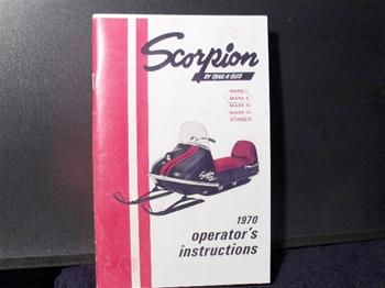snowmobile vintage scorpion trail a sled 1970 owner manual