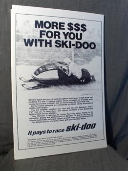 snowmobile vintage ski doo 72 blizzard more $$$ for you with ski doo poster