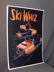 1972 ski whiz sled poster SNOWMOBILE VINTAGE SLED