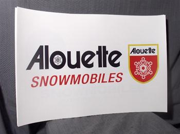 snowmobile vintage alouette super sachs dealer poster sign