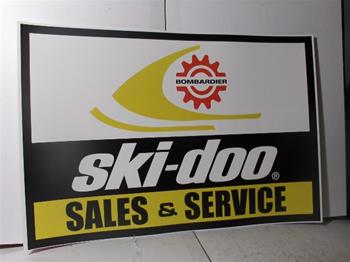 snowmobile vintage ski doo sled dealer poster sign rotax engine 1973
