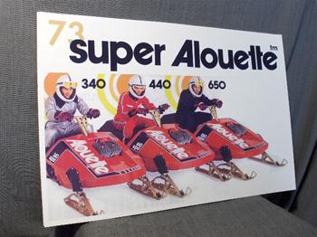 snowmobile vintage alouette super 340 440 650 sachs sled poster