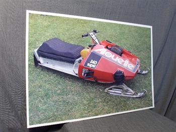snowmobile vintage aouette super sachs 340 race sled poster
