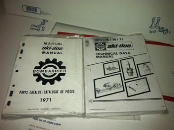 snowmobile vintage ski doo sled service manual 1974 / 77