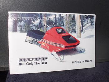 snowmobile vintage rupp nitro 1975 owners manual