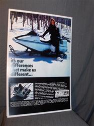 1974 raider sled poster snowmobile vintage