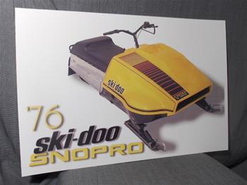 snowmobile vintage ski doo 76 sno pro rotax sled poster