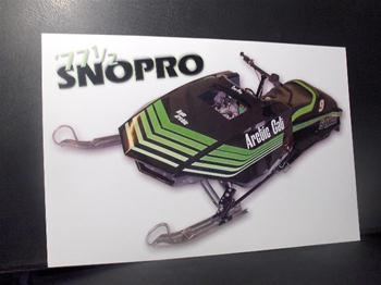 snowmobile vintage arctic cat 77.5 sno pro sled poster