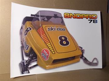 snowmobile vintage ski doo 78 sno pro sled poster