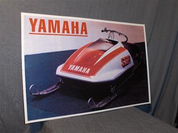 snowmobile vintage yamaha ssr sled poster