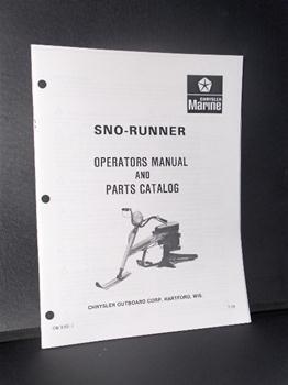 snowmobile vintage sno runner owners book