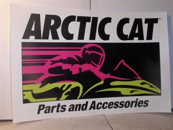 snowmobile vintage arctic cat parts & acc dealer poster dealer sign
